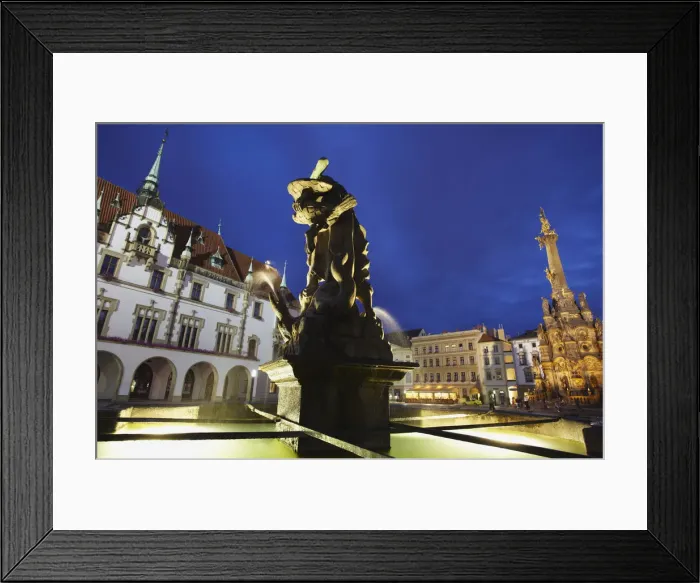 Framed Print : Czech Republic, Moravia, Olomouc, Fountain In Front Of Town Hall In Upper Square Framed Print : Czech Republic, Moravia, Olomouc, Fountain In Front Of Town Hall In Upper Square