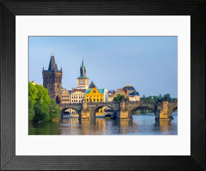 Framed Print : Czech Republic, Prague, Mala Strana. View of Charles Bridge and Old Town Bridge Tower Framed Print : Czech Republic, Prague, Mala Strana. View of Charles Bridge and Old Town Bridge Tower