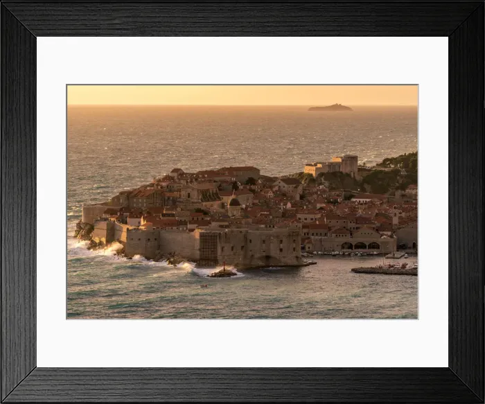 Framed Print : City skyline at sunset, Dubrovnik, Croatia Framed Print : City skyline at sunset, Dubrovnik, Croatia
