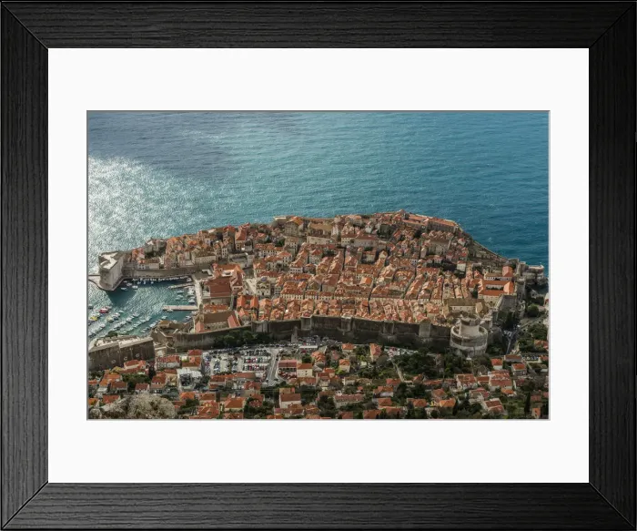 Framed Print : Aerial view of Dubrovnik, Croatia Framed Print : Aerial view of Dubrovnik, Croatia