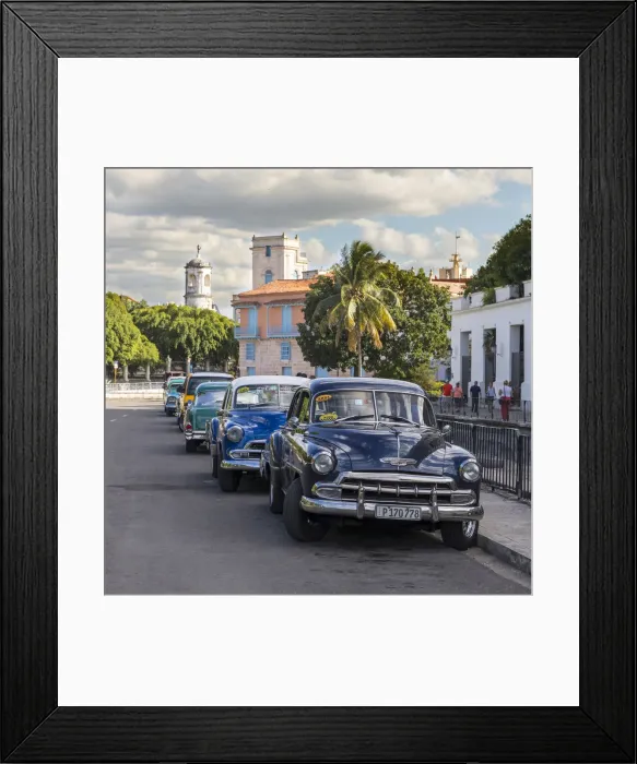 Framed Print : Old classic american cars, Havana, Cuba