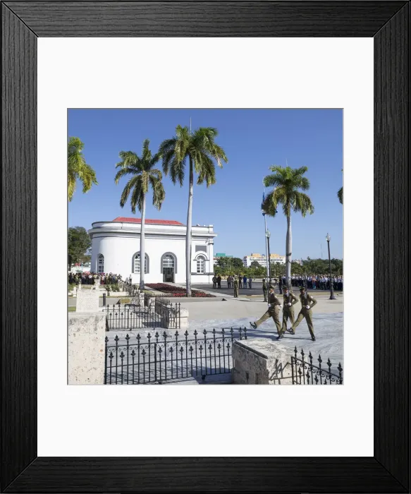 Framed Print : Soldiers parade in cemetery near grave of Fidel Castro, Santiago de Cuba, Cuba Framed Print : Soldiers parade in cemetery near grave of Fidel Castro, Santiago de Cuba, Cuba