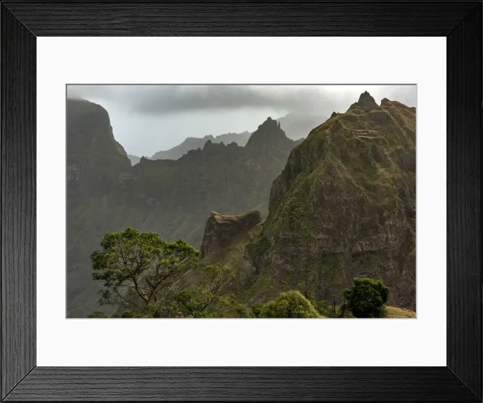 Framed Print : africa, Cape Verde, Santo Antao. view from the old panoramic road Framed Print : africa, Cape Verde, Santo Antao. view from the old panoramic road