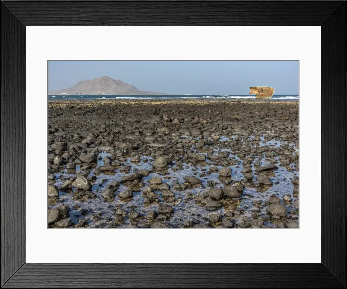 Framed Print : africa, Cape Verde, Sal. Shipwreck at sharks bay Framed Print : africa, Cape Verde, Sal. Shipwreck at sharks bay