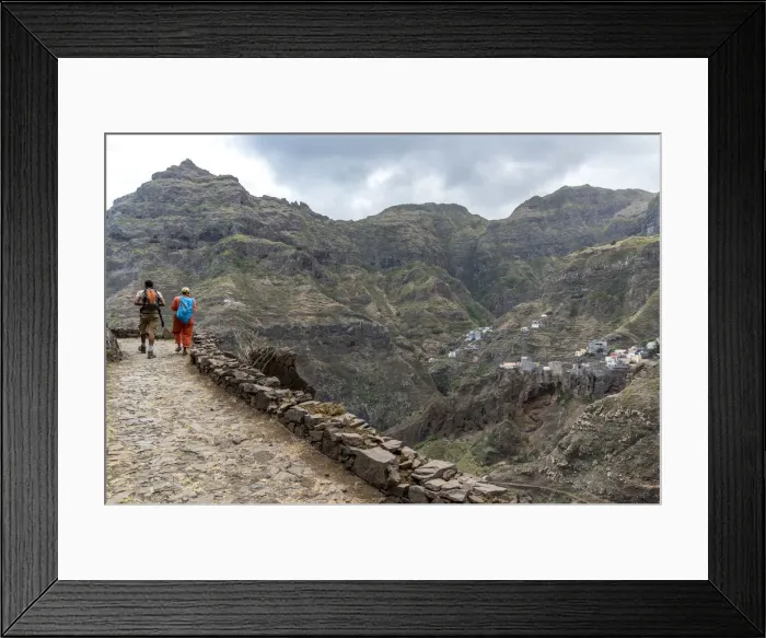 Framed Print : africa, Cape Verde, Santo Antao. The coastal path near the village of Fontainhas Framed Print : africa, Cape Verde, Santo Antao. The coastal path near the village of Fontainhas