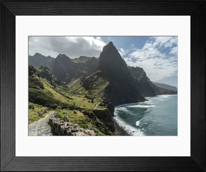 Framed Print : africa, Cape Verde, Santo Antao. The coastal path Framed Print : africa, Cape Verde, Santo Antao. The coastal path