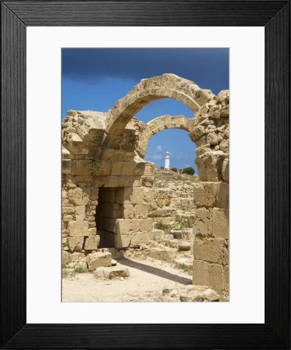 Framed Print : Archeological Site, Saranda Kolones, Paphos, Cyprus