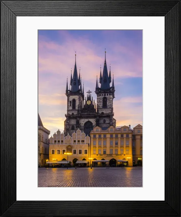Framed Print : Czech Republic, Prague, Stare Mesto (Old Town). Tyn Cathedral on Staromestske namesti Framed Print : Czech Republic, Prague, Stare Mesto (Old Town). Tyn Cathedral on Staromestske namesti