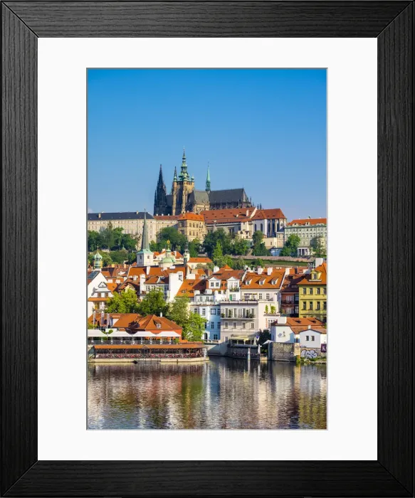 Framed Print : Czech Republic, Prague. View of Prague Castle, Prazsky hrad on the Vltava River Framed Print : Czech Republic, Prague. View of Prague Castle, Prazsky hrad on the Vltava River