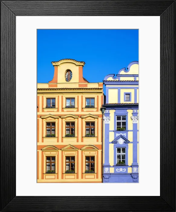 Framed Print : Czech Republic, Prague, Stare Mesto (Old Town). Baroque facades on Staromestske namesti