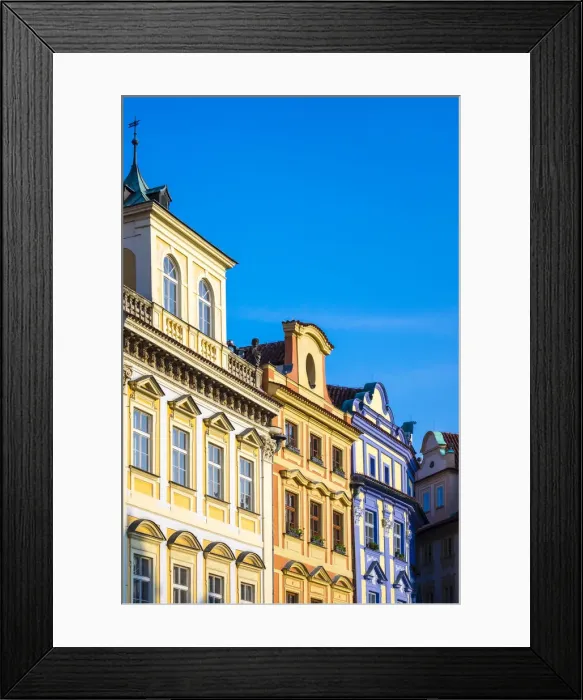 Framed Print : Czech Republic, Prague, Stare Mesto (Old Town). Baroque facades on Staromestske namesti Framed Print : Czech Republic, Prague, Stare Mesto (Old Town). Baroque facades on Staromestske namesti