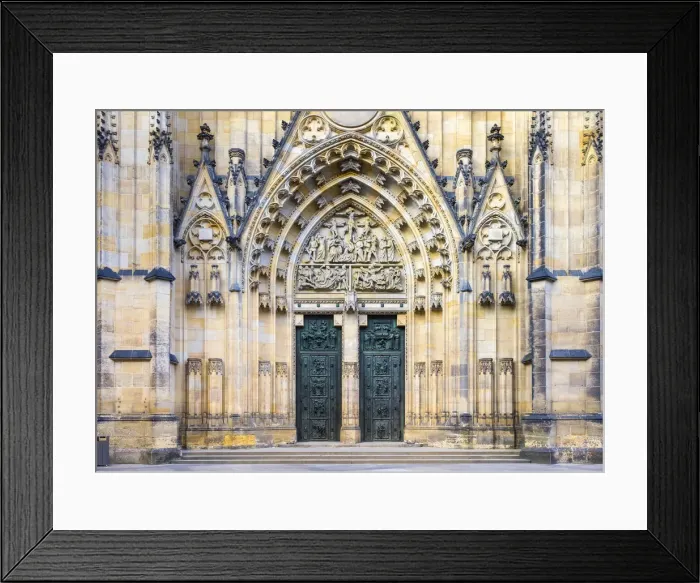 Framed Print : Czech Republic, Prague. Portal entrance of Saint Vitus Cathedral, Prague Castle, Hradcany Framed Print : Czech Republic, Prague. Portal entrance of Saint Vitus Cathedral, Prague Castle, Hradcany