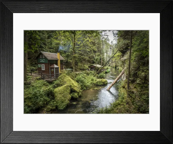 Framed Print : europe, Czech Republic, Hrensko. The Kamnitz Gorge