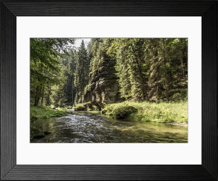 Framed Print : europe, Czech Republic, Hrensko. The Kamnitz Gorge
