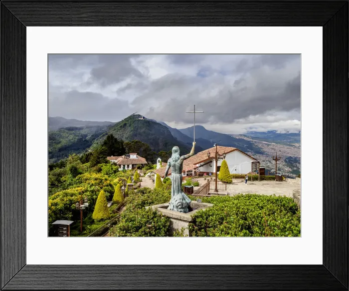 Framed Print : Landscape of Monserrate Mountain, Bogota, Capital District, Colombia Framed Print : Landscape of Monserrate Mountain, Bogota, Capital District, Colombia