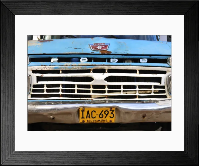 Framed Print : Detail of car in the Colonial Town of Barichara, Colombia, South America Framed Print : Detail of car in the Colonial Town of Barichara, Colombia, South America