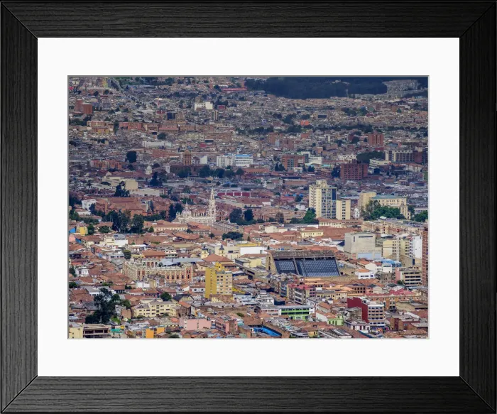 Framed Print : La Candelaria seen from Mount Monserrate, Bogota, Capital District, Colombia Framed Print : La Candelaria seen from Mount Monserrate, Bogota, Capital District, Colombia