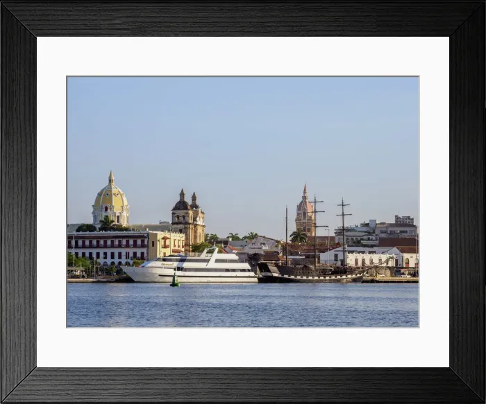 Framed Print : View over Bahia de las Animas towards San Pedro Claver Church, Cartagena, Bolivar Framed Print : View over Bahia de las Animas towards San Pedro Claver Church, Cartagena, Bolivar