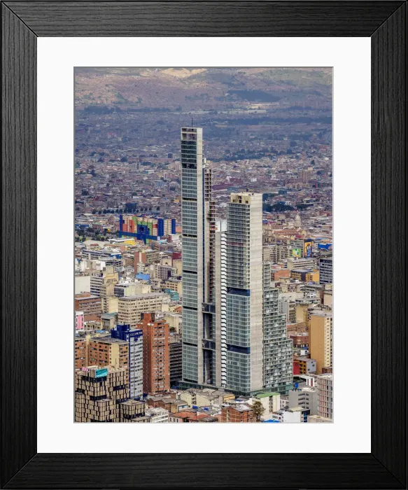 Framed Print : High rise buildings seen from Mount Monserrate, Bogota, Capital District, Colombia Framed Print : High rise buildings seen from Mount Monserrate, Bogota, Capital District, Colombia