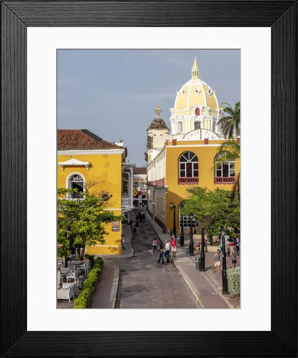 Framed Print : View from the walls towards San Pedro Claver Church, Cartagena, Bolivar Department Framed Print : View from the walls towards San Pedro Claver Church, Cartagena, Bolivar Department