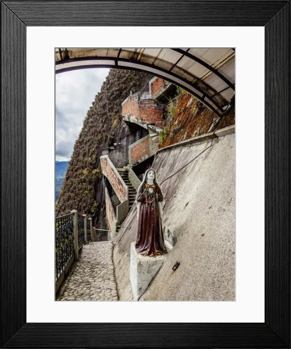 Framed Print : Shrine to the Virgin Mary, El Penon de Guatape, Rock of Guatape, Antioquia Department Framed Print : Shrine to the Virgin Mary, El Penon de Guatape, Rock of Guatape, Antioquia Department