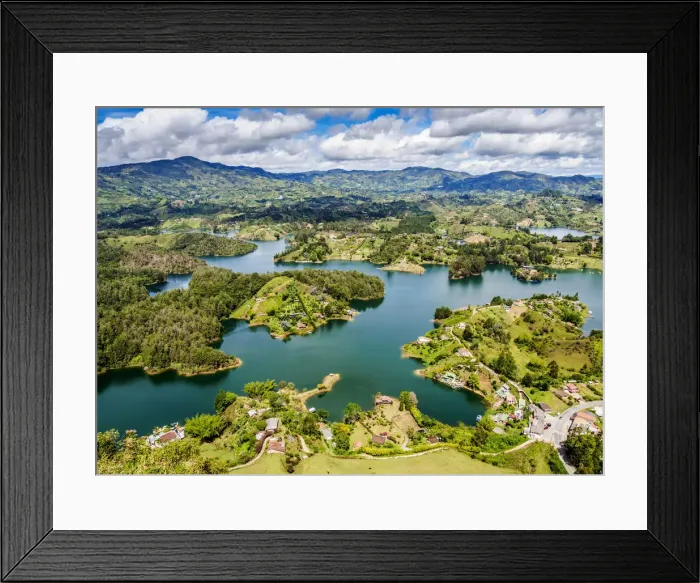 Framed Print : Embalse del Penol, elevated view from El Penon de Guatape, Rock of Guatape, Antioquia Framed Print : Embalse del Penol, elevated view from El Penon de Guatape, Rock of Guatape, Antioquia