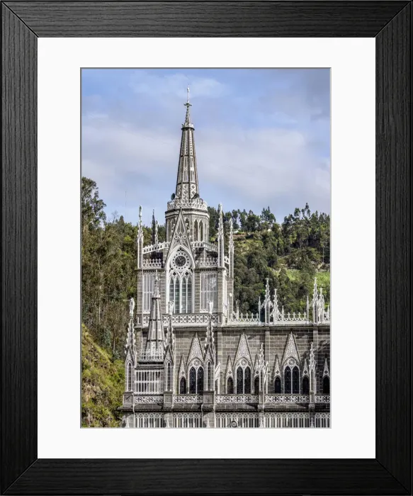 Framed Print : Las Lajas Sanctuary, detailed view, Narino Departmant, Colombia Framed Print : Las Lajas Sanctuary, detailed view, Narino Departmant, Colombia