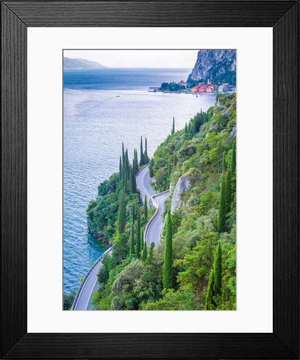 Framed Print : Gardesana Occidentale scenic route, Lake Garda, Lombardia, Italy Framed Print : Gardesana Occidentale scenic route, Lake Garda, Lombardia, Italy
