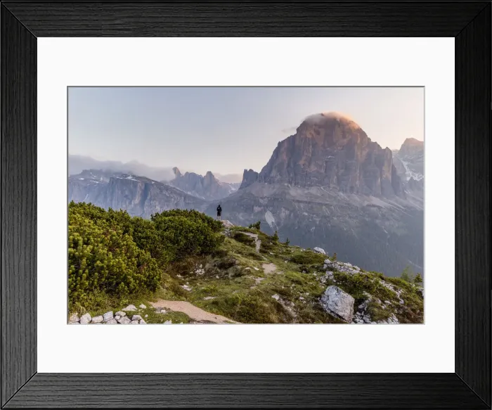 Framed Print : First lights on the mount Tofana di Rozes, Cortina d Ampezzo, Belluno district Framed Print : First lights on the mount Tofana di Rozes, Cortina d Ampezzo, Belluno district