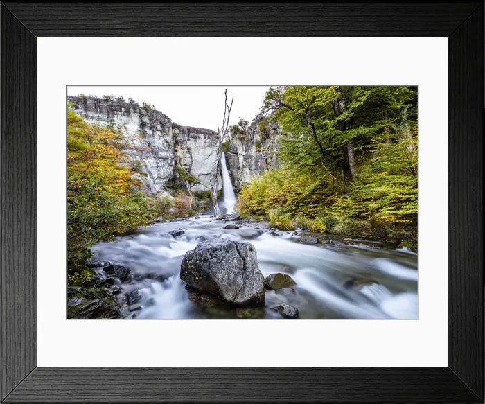 Framed Print : Argentina, Patagonia, Santa Cruz Province Los Glaciares National Park, view of the Chorillo