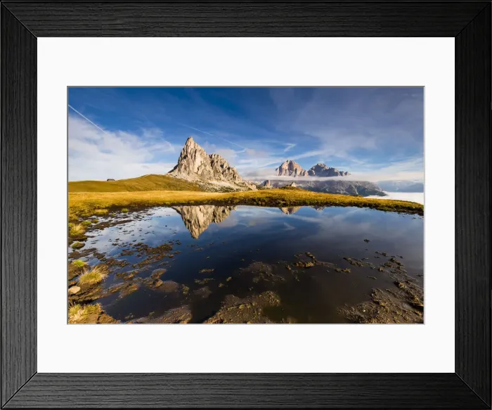 Framed Print : Autumn in the Dolomites, mount Gusela and Tofane group, Cortina d Ampezzo, Belluno Framed Print : Autumn in the Dolomites, mount Gusela and Tofane group, Cortina d Ampezzo, Belluno