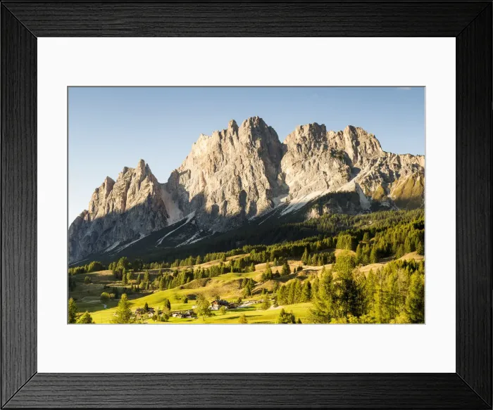 Framed Print : View of mount Pomagagnon at sunset, Cortina d Ampezzo, Belluno district, Veneto Framed Print : View of mount Pomagagnon at sunset, Cortina d Ampezzo, Belluno district, Veneto