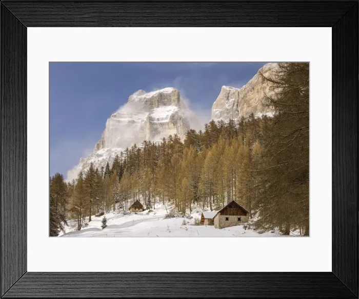 Framed Print : Mount Pelmetto and Pelmo after a snowfall, Coi di Zoldo, Belluno district, Veneto, Italy Framed Print : Mount Pelmetto and Pelmo after a snowfall, Coi di Zoldo, Belluno district, Veneto, Italy