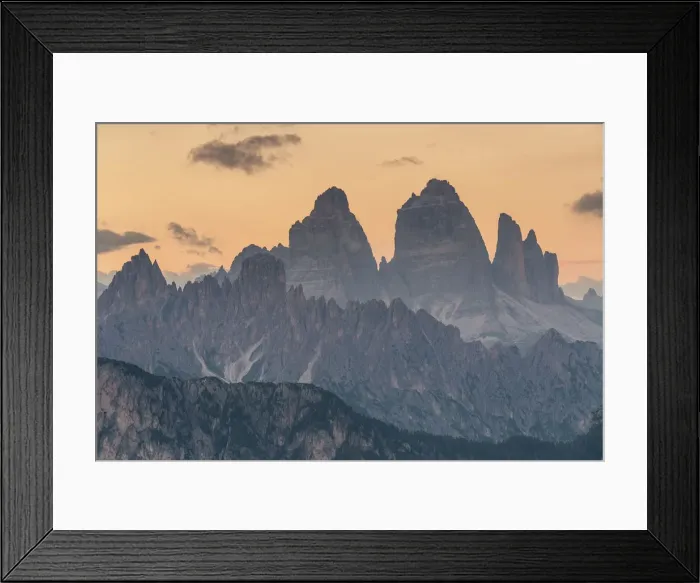 Framed Print : The Three Peaks views from Marmarole group, Auronzo di Cadore, Belluno district, Veneto Framed Print : The Three Peaks views from Marmarole group, Auronzo di Cadore, Belluno district, Veneto
