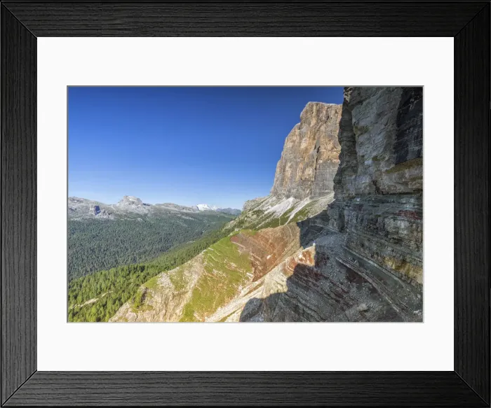 Framed Print : The via ferrata Astaldi, Tofane group, Cortina d Ampezzo, Belluno district, Veneto Framed Print : The via ferrata Astaldi, Tofane group, Cortina d Ampezzo, Belluno district, Veneto