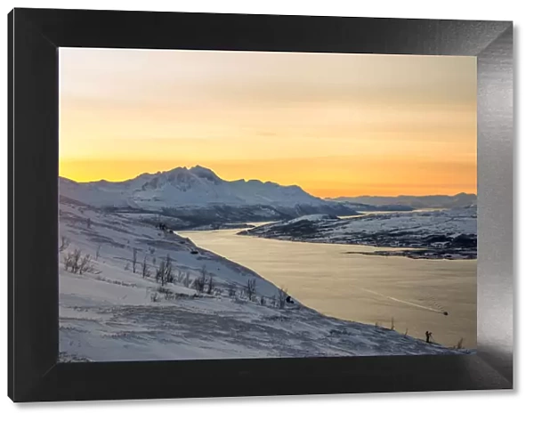 Sunset at Troms, Troms county, Norway, Europe