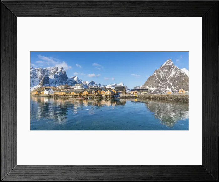 Framed Print : The fishing village of Sariskoya on a sunny winter day