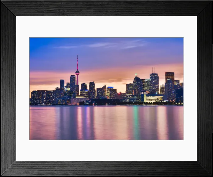 Framed Print : Canada, Ontario, Toronto, View of CN Tower and city skyline