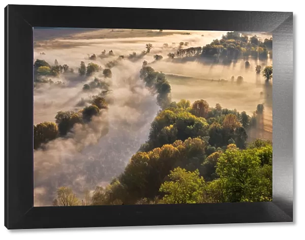The mists of Adda river, Airuno, Adda Nord park, Lecco province, Brianza, Lombardy