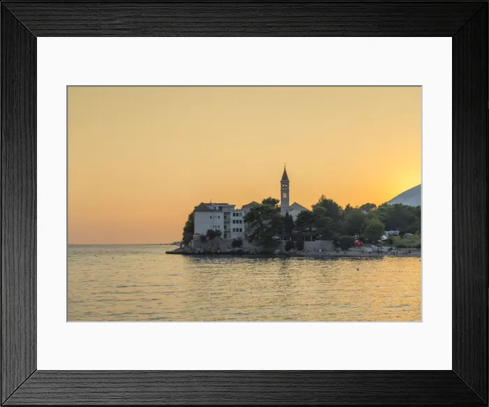 Framed Print : The Dominican Monastery on Glavica peninsula at sunset Framed Print : The Dominican Monastery on Glavica peninsula at sunset