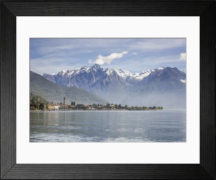 Framed Print : Italy, Lombardy, Lake Como, Northern branch of Lake Como and the town of Gravedona Framed Print : Italy, Lombardy, Lake Como, Northern branch of Lake Como and the town of Gravedona