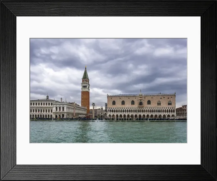 Framed Print : Italy, Veneto, Venice. Palazzo Ducale, San Marco bell tower, the Library and Procuratie Framed Print : Italy, Veneto, Venice. Palazzo Ducale, San Marco bell tower, the Library and Procuratie