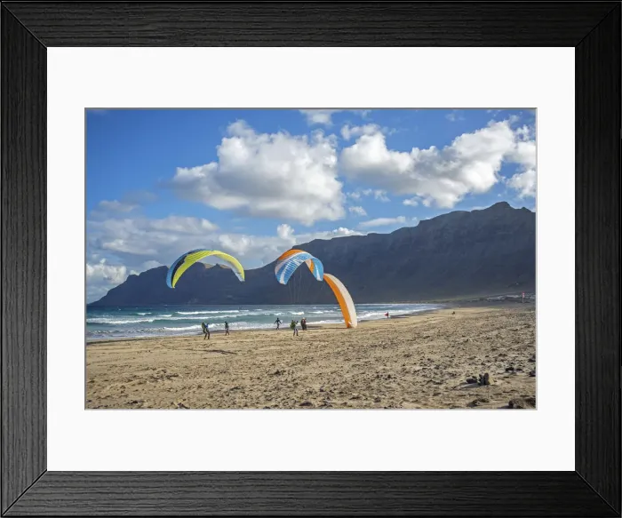 Framed Print : Caleta de Famara, Lanzarote, Canary islands, Spain, Europe Framed Print : Caleta de Famara, Lanzarote, Canary islands, Spain, Europe