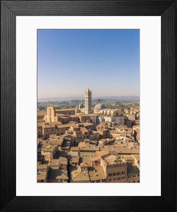 Framed Print : Italy, Tuscany, Siena district. Siena. View of Siena Cathedral from Del Mangas Tower Framed Print : Italy, Tuscany, Siena district. Siena. View of Siena Cathedral from Del Mangas Tower
