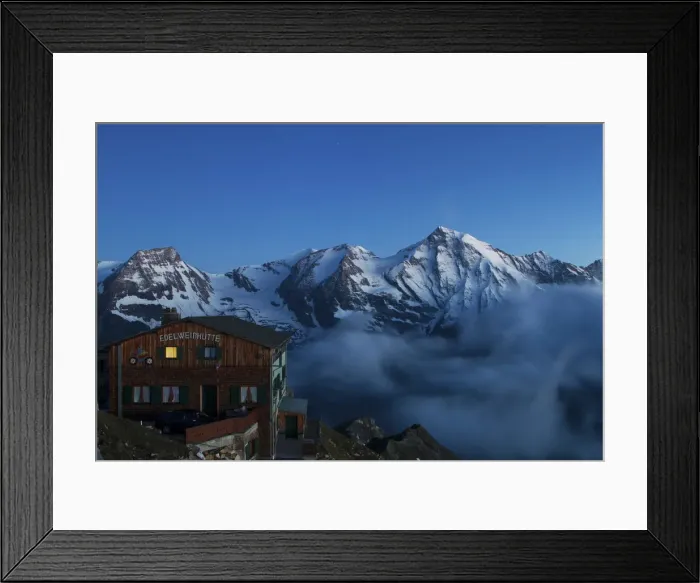 Framed Print : Grossglockner, Austria. Austrian alps twilight from Edelweissspitze in the National Framed Print : Grossglockner, Austria. Austrian alps twilight from Edelweissspitze in the National