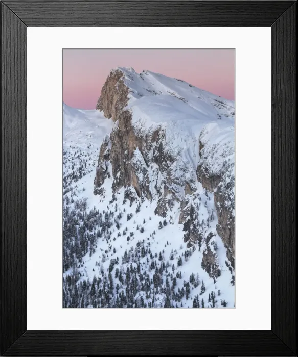 Framed Print : Europe, Italy, Veneto, Belluno, Agordino. The mount Settsass southside in winter Framed Print : Europe, Italy, Veneto, Belluno, Agordino. The mount Settsass southside in winter