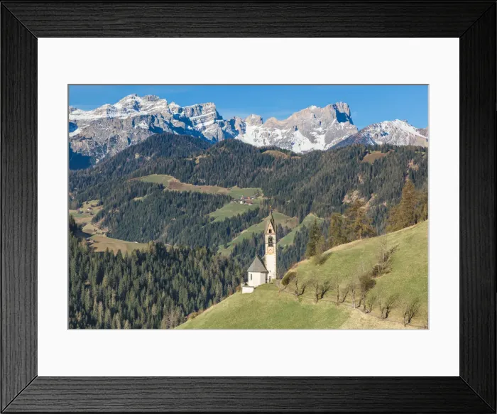 Framed Print : Europe, Italy, South Tyrol, St. Barbara chapel, Tolpei, La Valle, Val Badia, Dolomites Framed Print : Europe, Italy, South Tyrol, St. Barbara chapel, Tolpei, La Valle, Val Badia, Dolomites