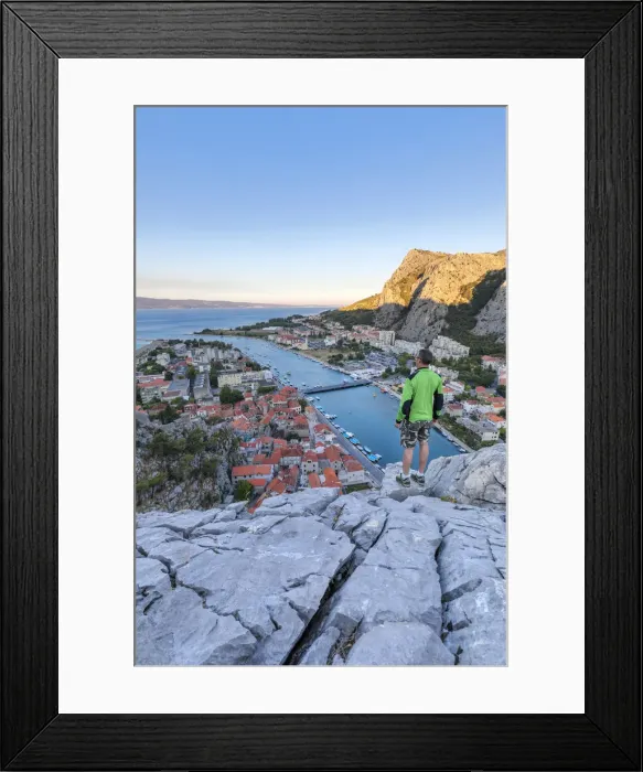 Framed Print : Viewpoint on Omis and the Cetina river canyon, Dalmatia, Adriatic Coast, Croatia Framed Print : Viewpoint on Omis and the Cetina river canyon, Dalmatia, Adriatic Coast, Croatia
