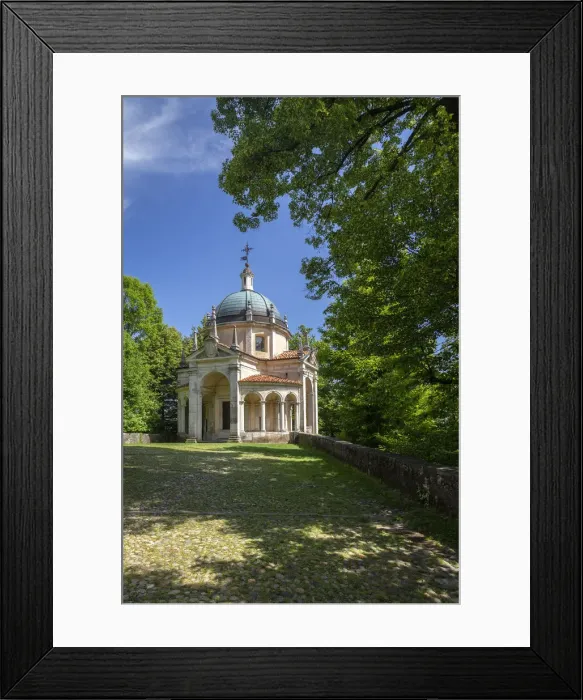 Framed Print : View of the chapels and the sacred way of Sacro Monte di Varese, Unesco World Heritage Framed Print : View of the chapels and the sacred way of Sacro Monte di Varese, Unesco World Heritage