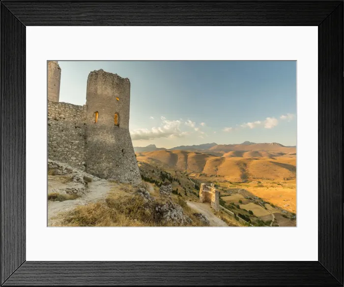 Framed Print : Castle of Rocca Calascio in the Gran Sasso and Monti della Laga National Park Europe